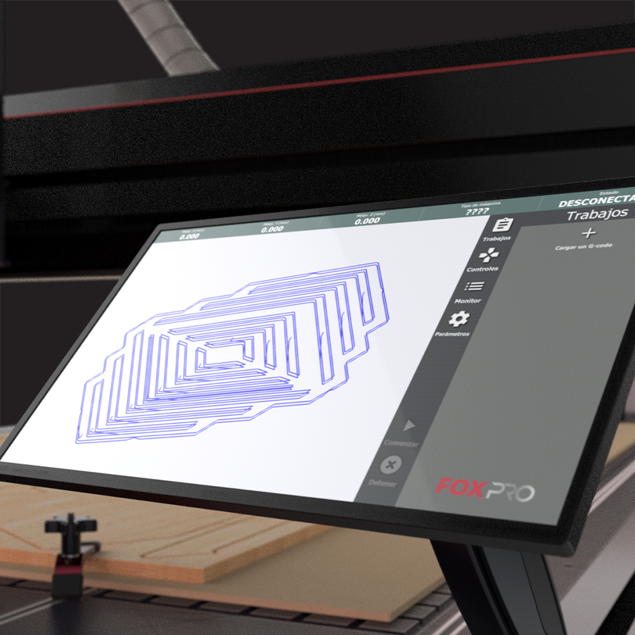 Fox PRO - Fraiseuse CNC professionnelle, Modèle Triphasé.