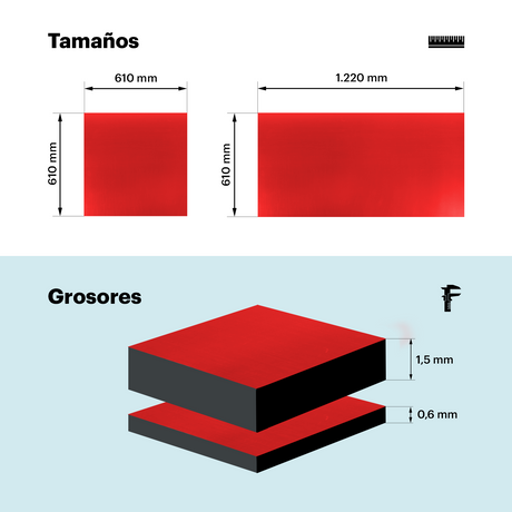 Feuille plastique laser bicouche 0,6 mm