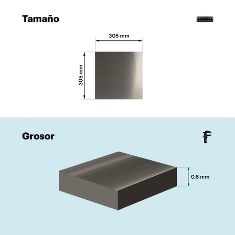 Laiton argent satiné de 0,6 mm