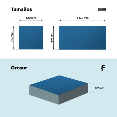 Méthacrylate inversé 3,2 mm