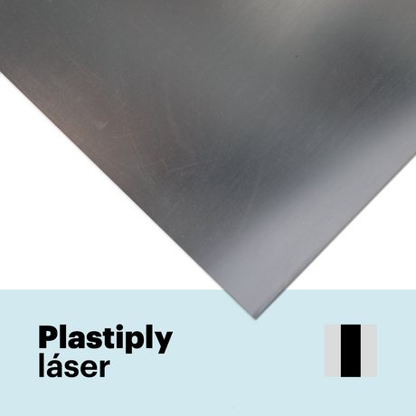 Feuille plastique laser bicouche métallisée 0,6 mm et 1,5 mm