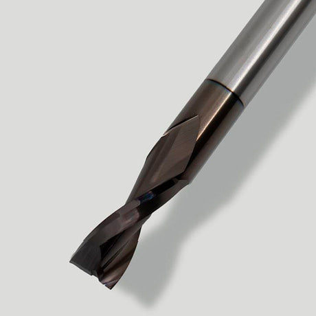 AluTec EVO : fraise à queue carbure 6 mm Ø, diamètre de queue 6 mm x longueur de coupe 14 mm, 2 dents, hélice positive