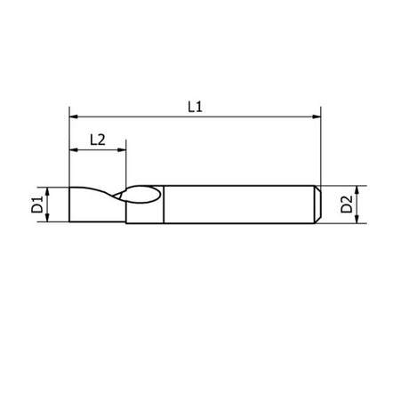ALU Endurance LDC : fraise carbure revêtue 3 mm Ø, queue 6 mm x longueur de coupe 5 mm, 1 dent, hélice positive
