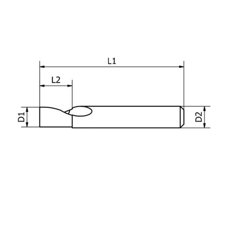 ALU Endurance CC : fraise carbure revêtue 4 mm Ø, queue 6 mm x longueur de coupe 6 mm, 1 dent, hélice positive